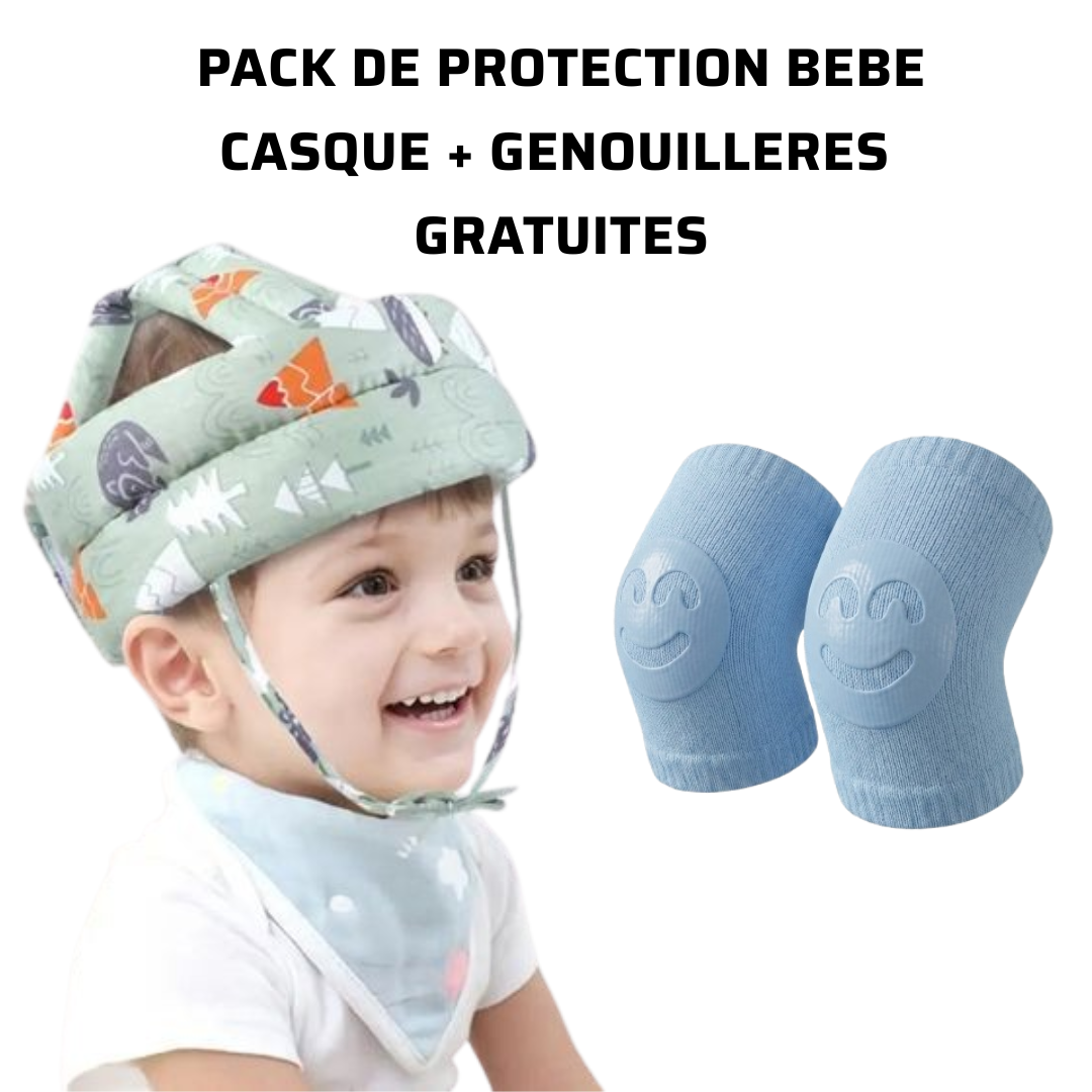 Casque de Protection pour Bébé + Genouillères Gratuites